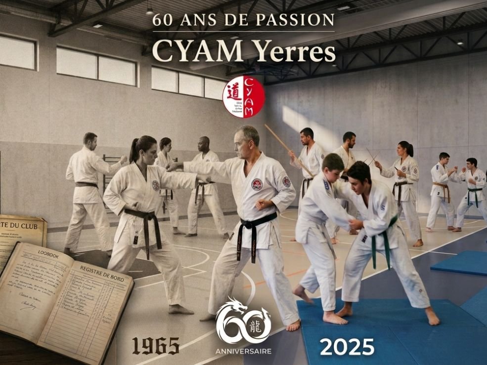 Cours au CYAM Yerres : élèves et professeur sur le tatami